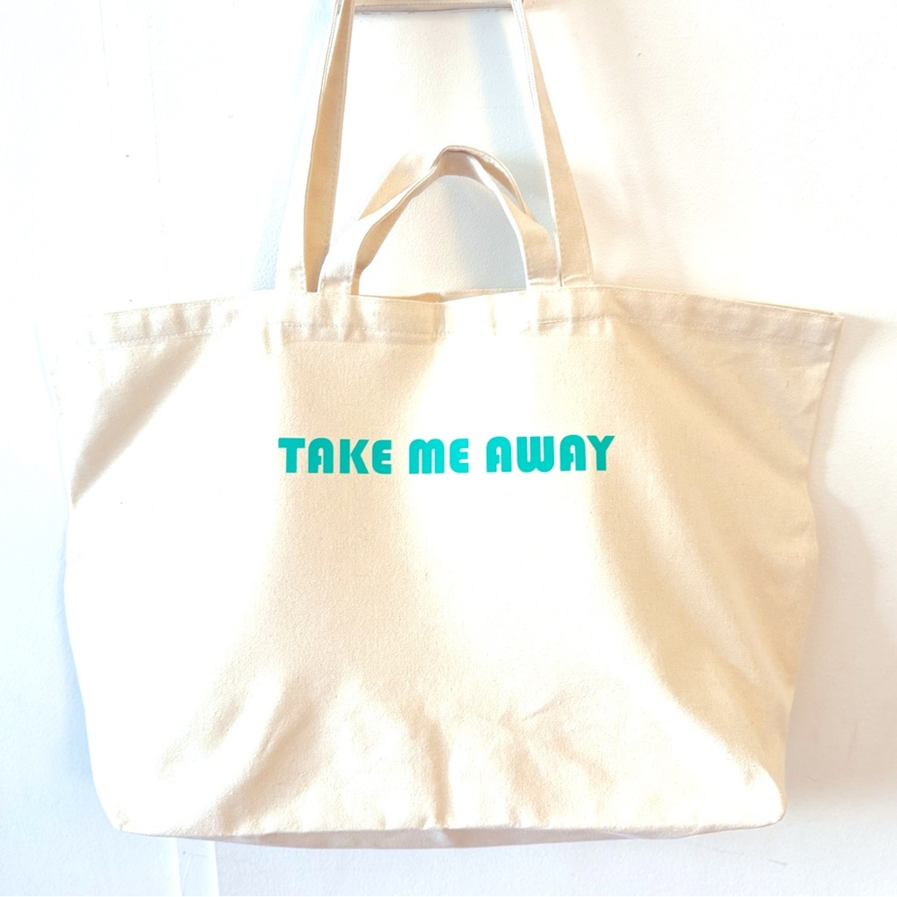 Canvas XL Beach Tote bag with double straps